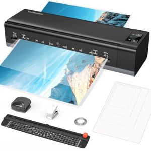 YIKANWEN Plastifieuse A3 A4 A5 A6 [Plus de Tracas, Tout en Un] Mode Chaud/Froid avec 30 Feuilles, Plastifieuse Multi Format avec Massicot, Perforatrice, Arrondisseur, Anneau pour Famille &Eacute;cole Bureau (Forlinger Trade Kft, neuf)