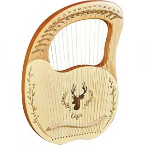 Wudaizhi Harpe Lyre 19 Cordes, Piano Lyre en Acajou, Instrument de Musique, Piano Lyre à 16 Cordes avec Outil de réglage et Micro intégré (xiangsing, neuf)