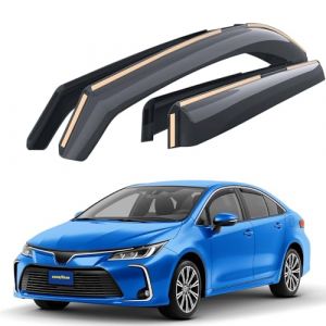 Goodyear pour Canal D&eacute;flecteurs d'air Compatible avec Toyota Corolla 2018-2026 E21 (XII) - D&eacute;flecteur d'air, Fen&ecirc;tre, Deflecteur pour Auto - Protection Soleil&Pluie - Installation Facile -4Pc (Kleeblatt GmbH, neuf)