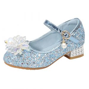 Chaussures de princesse pour fille avec talon : chaussures de danse chaussures de fête à bout ouvert et bouche de poisson Chaussures de cosplay Escarpins Performance Chaussures d'école Chaussures de (Xinshipinstore, neuf)