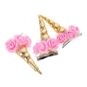 VALICLUD 3 Pièces Lot De Barrettes à Cheveux Corne De Licorne Pour Fille Épingle à Cheveux Fête Accessoire Corne Licorne Barrette Fille (Sudersana, neuf)
