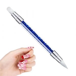 Pinceaux pour nail art &ndash; Pointe pointill&eacute;e | Pinceaux en silicone pour nail artt, stylo de peinture &agrave; pointill&eacute;s antirouille pour longues lignes, d&eacute;tails fins, vernis &agrave; dessin fin (truser, neuf)