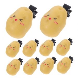 Happyyami 10 Pièces Clips Forme de Pomme de Terre Accessoires Cheveux Amusants et Créatifs pour Étudiants de Décoration Alimentaire Simulés Barrette Lifelike pour Garçon Fille et Utilisation (Liunmiao, neuf)