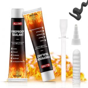 Allony 120ml Silicone Haute Temperature, Colle Refractaire, Mastic Refractaire, Colle Haute Temperature Four, Silicone Haute Temperature aux Chemin&eacute;es, Po&ecirc;les, Boucliers Thermiques (SUQIAN, neuf)