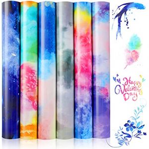 6 Feuilles Rouleau Flex Thermocollant Pour Tissu,Transfert Textile Thermocollant,Vinyle Thermocollant Pour Cricut & Silhouette Cameo,Facile à Couper et à Désherber (ONJOLLY, neuf)