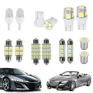 Ensemble combin&eacute; d'ampoules de voiture LED,Ensemble de lumi&egrave;res combin&eacute;es LED pour voiture - Ampoules de remplacement int&eacute;rieures 14 pi&egrave;ces, Kit d'ampoules d'&eacute;clairage int&eacute;rieur pour int&eacute;rieur Teksome (tangzkc, neuf)