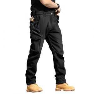 TOFOTL Pantalon de Survetement Homme Japonais Toile Visibilité Professionnel Fluide Treillis Tactique Moto Mode Doublé Vêtement Imperméable Peintre Pantalon Cargo Homme Militaire Noir S (TOFOTL✈8-21 Jours Arrivent, neuf)