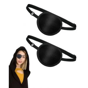 HUVZOR 2 pi&egrave;ces cache oeil adulte enfant cache-&oelig;il cache oeil medical pirate patch oculaire pour adulte eye patchs r&eacute;glables patch m&eacute;dical doux, amblyopie, strabisme et apr&egrave;s une chirurgie (Volumetech OU, neuf)