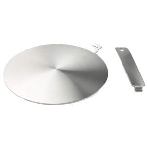 RUNZI Adaptateur Induction,Disque convertisseur de Plaque de Cuisson à Induction, Plaque de Diffusion de Chaleur, avec poignée et Base séparables (14cm) (RUNZI, neuf)