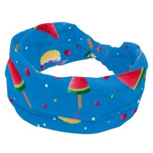 Lot de 1 bandeau élastique antidérapant pour femme, bandeau en tissu doux pour entraînement, yoga, accessoires pour cheveux, pastèque, crème glacée (GRBXVHD, neuf)