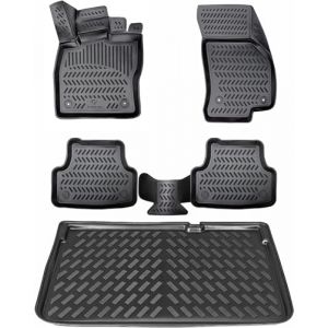 ELMASLINE 3D Tapis de Sol et Tapis de Coffre pour VW Passat B9 (2023-2025) (Plancher de Chargement inf&eacute;rieur) | Tapis de Voiture et Bac de Coffre | Accessoires Auto (herneland, neuf)