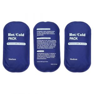 GXGM Coussin Gel Chaud/Froid, Soulagement Douleur Musculaire, Compresses Réutilisables, Thérapie Froid/Chaud, Gel Hypoallergénique, Portable et Compact, Pour Raideurs et Blessures Sportives, 3 Packs (GXGM, neuf)
