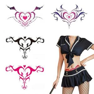 Temporaire Tatouages Sexy Tatouages Femme, Fleurs Tatouages Temporaires Autocollant Filles Bras Cou Mains, Ephemere Faux Tatouages pour Adultes Hommes et Femmes, nobles et élégants (LENG JUN DE DIAN, neuf)