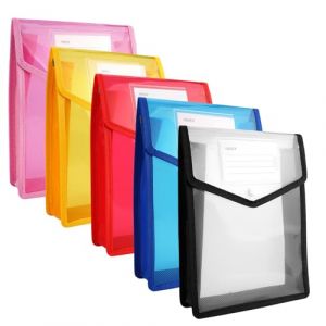 5 Pièces Fichier Document Pochette Porte-Document, 25×19cm Poche Transparente Documents, Porte Document A5 Extensible, Pochettes Plastique A5, pour Bureau de Voyage Document école (5 Verticales) (fengyurui, neuf)