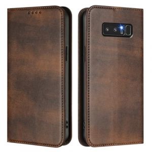 GOGME Coque pour Samsung Galaxy Note 8, &Eacute;tui Portefeuille en Cuir avec Protection RFID, Housse de Protection avec Support et Fentes pour Cartes - Marron (KERUN EU, neuf)