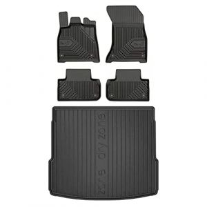 MOTOS Kit de tapis de voiture et de tapis de coffre en caoutchouc pour Audi Q5 II depuis 2016 Améliorez votre confort de voyage avec tapis antidérapant voiture 3D- Tapis de sol voiture tous temps, pro (MOTOS EU, neuf)