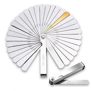 ✮GARANTIE A VIE✮-CZ Store®-Jauge d'epaisseur✮✮Marque Française✮✮-jeu de cales d'epaisseur 32 lames en acier inoxydable|TAILLE 90 MM|cale mecanique double unité de mesure pour moteur/bougie/soupapes (CZ store, neuf)