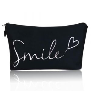 JYNVO Trousse de Maquillage à Garnissage d'Éponge Motif "Smile" (ROBFLOR MARKET CARS, neuf)