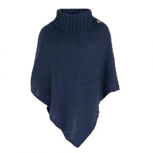 Knit Factory - Nicky Poncho Tricot&eacute; - Cape Femme - Poncho Femme - Poncho pour l&rsquo;Automne et l&rsquo;Hiver - Poncho en Laine et Acrylique - avec col &eacute;charpe - Jeans - Taille Unique (Knit Factory, neuf)