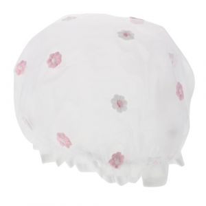NULYLU Chapeau de bain en maille casquette de shampooing bonnet de de luxe Bassin de imperméable portable Casquette de pour les femmes bonnet de bain fleuri Engrener (Kopouy, neuf)