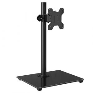 BONTEC Support &Eacute;cran 13-32 Pouces, Bras &Eacute;cran R&eacute;glable pour Moniteur Plat/Incurv&eacute;, Socle en Verre Tremp&eacute;, Inclinaison &plusmn;75&deg;, Pivotement &plusmn;80&deg;, Rotation 360&deg;, Max 10kg, VESA 75/100mm (bracketsales123, neuf)