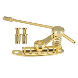 Laroal Chevalet vibrato pour Guitare &eacute;lectrique, cordier, vibrato, pi&egrave;ces de chevalet, Barre d'arr&ecirc;t pour Guitare LP SG TM85 (dor&eacute;) (Laroal, neuf)