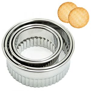 4 PCS Emporte Piece Rond Cercle Patisserie Emporte pièces Cuisine pour Biscuits Pâtes à Sucre Gâteaux Emporte Piece Biscuit Cookie Cutter (ANLIANYING LIMITED, neuf)