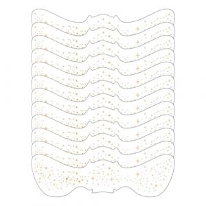 Derwrtup Autocollants de maquillage pour les yeux et le visage dorés, taches de maquillage à paillettes pour le visage | Décor d’autocollant de temporaire d’or de visage | Autocollants temporaires (auzbelk, neuf)