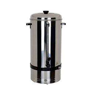 L2G - Percolateur 15 Litres - Machine à Café à Filtre Permanent Inox + Thermos Café Inox - Robinet Anti-Gouttes - Indicateur de Niveau - 100 Tasses - Ø265 mm x H.600 mm (Smart Home France, neuf)