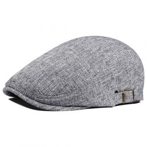 PivotWing Casquette Homme Chapeau Homme Léger Respirant Beret Doux Lin Casquette Beret Réglable Extérieur Casquettes Souples Quotidien Décontracté Gris Foncé One Size (PivotWing Direct, neuf)