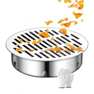 Générique Siphon de Sol en Acier Inoxydable, Grille Evacuation Eau Exterieur 40mm 60mm 75mm 110mm 150mm 200mm Anti-Encrassement pour Terrasse, Jardin, Salles de Bains et Toit Plat(125mm/4.9in) (SYJSM, neuf)