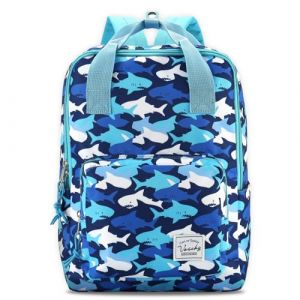 VASCHY Cartable Garcon Primaire, Léger Sac à Dos Enfant Garçons 4-8 Ans Confortable Dossier A4 Sac d'École pour Maternelle Voyage avec Sangle de Poitrine et Poches Latérales Requin (Vaschy, neuf)