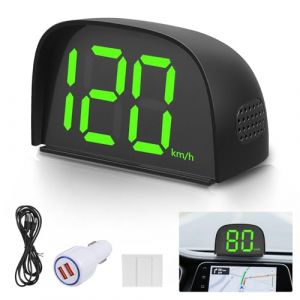 MPH GPS Compteur de vitesse num&eacute;rique de Voiture, Indicateur de Vitesse avec LED Grand affichage de police, Affichage t&ecirc;te Haute de Voiture pour V&eacute;lo Moto Camion Voiture Scooter, USB Plug and Play (YOUWEN LIMITED, neuf)