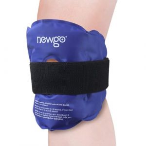 NEWGO Pack de glace pour le genou Pack de glace en gel chaud et froid réutilisable pour la chirurgie de remplacement du genou, les douleurs articulaires du genou, les blessures du genou (BK Newgo, neuf)