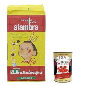 Passalacqua Alambra Lot de 8 caf&eacute;s italiens moulus 250 g + Italian Gourmet Polpa 400 g (Italiaen Gourmet UK Ltd, neuf)