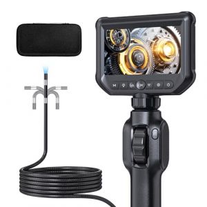 Endoscope Industriel Caméra d'inspection Canalisation - QIMIC 1080P IPS 4,3" Endoscope avec 8 LED Étanche IP67 Caméra Endoscopique, Borescope Serpent Câble Semi-Rigide de 1M/3.3FT (Qimic, neuf)