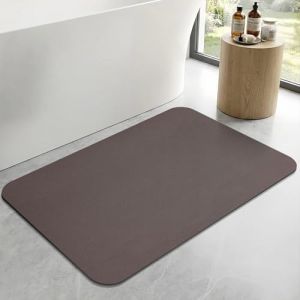 ZICRO Tapis de Bain Antid&eacute;rapant Absorbant,S&eacute;chage Rapide Absorbant Antid&eacute;rapant Tapis Sortie de Douche pour Portes de Salle de Bain, Baignoire, Douche (Beige Fonc&eacute;, 40x60cm) (ZICRO EU, neuf)