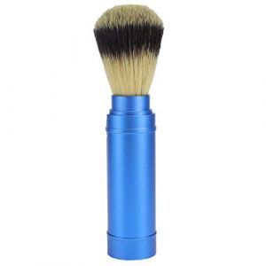 Brosse de rasage en aluminium pour la taille de voyage &agrave; poils doux outil de toilettage de la barbe conception portable compact pour une poign&eacute;e ergonomique &agrave; usage quotidien (Lianyunn, neuf)