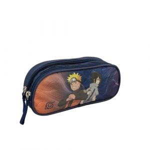 mybagstory - Trousse Scolaire Naruto – Double Compartiment – 22,5 x 9,5 x 7,3 cm – Fermeture zippée – Trousse garçon école Primaire – Produit Officiel Manga Anime (Mon jouet préféré, neuf)