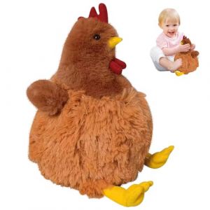 PLLYPE Jouets en Peluche Poule, Animaux en Peluche de Poulailler, Poulet Poule en Peluche Poussin en Peluche, Cadeau pour Les Amis et Les Enfants, 23 * 22 * 18CM (meng xin yuan dianzi, neuf)