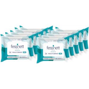 Fess'nett - Papier Toilette Humide Sensitive - Maxi Pack x84 Feuilles - Doux et Résistant - Hygiène Supérieure - Pratique pour Toute la Famille - Lot de 10 (MyHomeBoutique, neuf)
