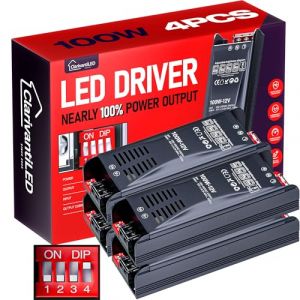 ClarivantiLED Transformateur LED dimmable 12V 100W 8.33A 4pcs 230V 220V Alimentation DC Transfo pour ruban driver alimentation basse tension transfo pour LED power supply tranformateur alim 12V (ClarivantiLED, neuf)