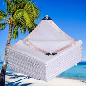 Voile Ombrage,HDPE Toile D'ombrage Pergola Serres Filet D'ombrage,Protection Rayons 80-95% UV Filet D'ombrage,pour La Couverture V&eacute;G&eacute;Tale/Jardin/Voitures/Terrasse/Camping,Blanc,3x4m (EuoYa, neuf)