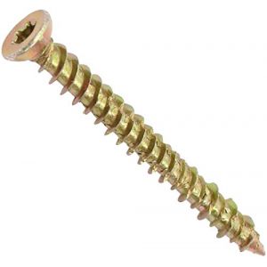AERZETIX - C44663 - Lot de 20 Vis pour béton Ø7.5x72mm à empreint étoile T30 - montage directe sans cheville - à tête fraisée - en acier zingué - ancrage fixation bâtiment charpente bois (Tuning, neuf)