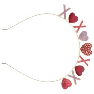 FRCOLOR -tête en cristal coeur accessoires de cheveux d'anniversaire faire la fête boppeurs bandeau noir Hommes hair charms coiffes de cheveux de coeur bandeau coeur d'amour alliage (Laners, neuf)