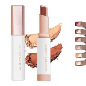 Fard &agrave; paupi&egrave;res d&eacute;grad&eacute; paillet&eacute;, b&acirc;ton portable bicolore, effet nacr&eacute;, waterproof et longue tenue (Guangzhoujinmianshangmaoyouxiangongsi, neuf)