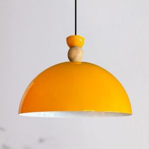 bamyum Yimpi Suspension Luminaire Industrielle R&eacute;tro en Metal de 30 cm, Lustre de Salon Vintage, &Eacute;clairage de Plafond pour Chambre, Cuisine, Plafonnier Suspension, Lampe Suspendue, Jaune (bamyum, neuf)