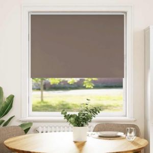 vidaXL Store Enrouleur occultant café 90x130cm Largeur du Tissu 85,7cm, Store de Jour et de Nuit, Store de Cuisine, Store Enrouleur occultant (vidaXL FR, neuf)