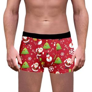 NaLatia Calecon Personnalise Homme, Homme Calecon No&euml;l, Sport Boxer Homme Pas Cher Rigolo Noel Calecon Microfibre Shorty Transparent sous-V&ecirc;tements, Cale&ccedil;on de nouveaut&eacute; Personnalis&eacute; (GUnakd, neuf)