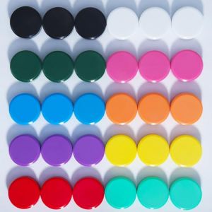 ZDZBLX Aimant Frigo Aimant Puissant Aimants Tableau Magn&eacute;tique, Magnet Frigo Aimant Plat Petit Aimant Tableau Blanc, Mini Aimant Rond Color&eacute;s Magnets, pour Tableau Magnetique Frigo (30Pcs 10 Couleurs) (Shenzhen Baolixin Trading Co.,  Ltd, neuf)